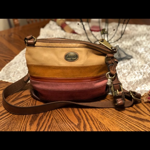 Fossil EXPLORER Tan Leather Crossbody Bag , - Picture 3 of 6